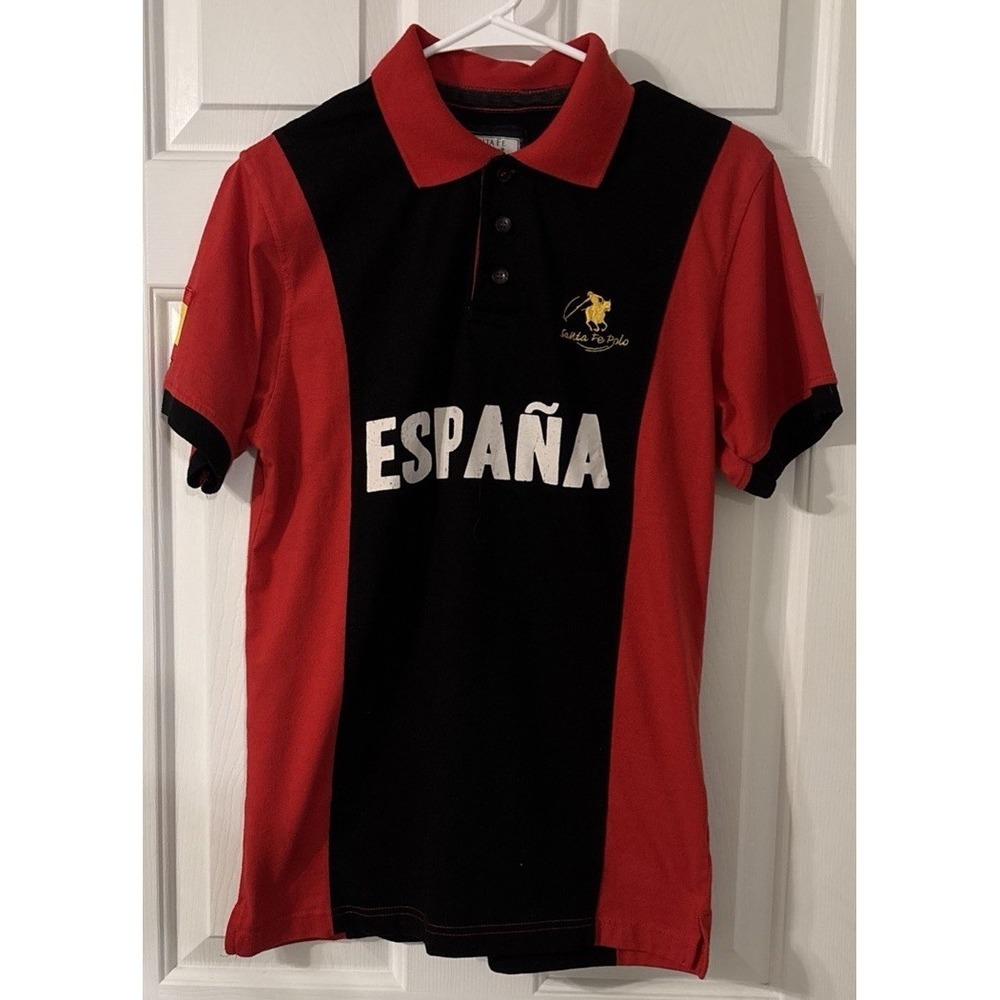 Santa Fe Polo Shirt Short Sleeves Men's (Lrg.) ESPANA Chest 38" Length 28"